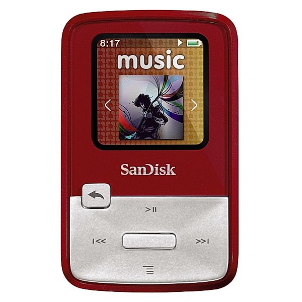 SanDisk Sansa Clip Zip MP3-Player 4GB Rot