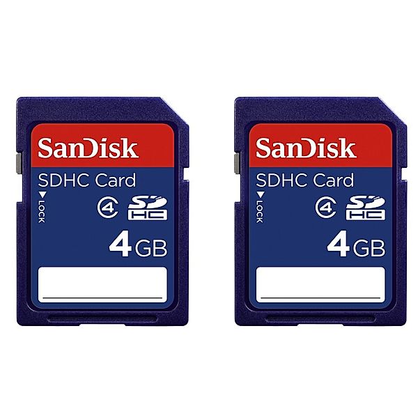 SanDisk SDHC 4GB Class 4 Doppelpack Colour Edition