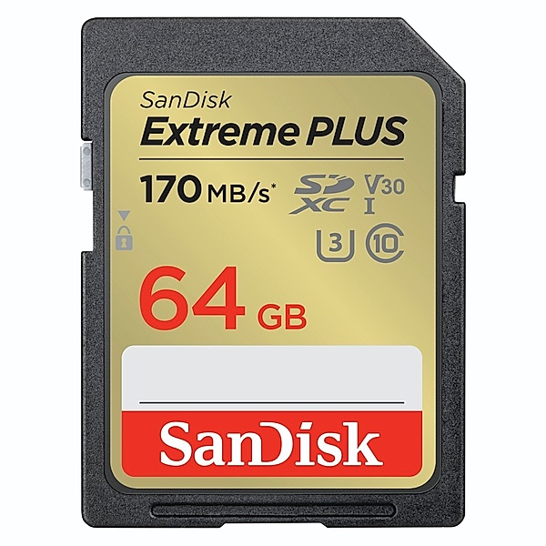 SanDisk SDHC Extreme PLUS 32 GB (R100 MB/s) + 2 Jahre RescuePRO Deluxe