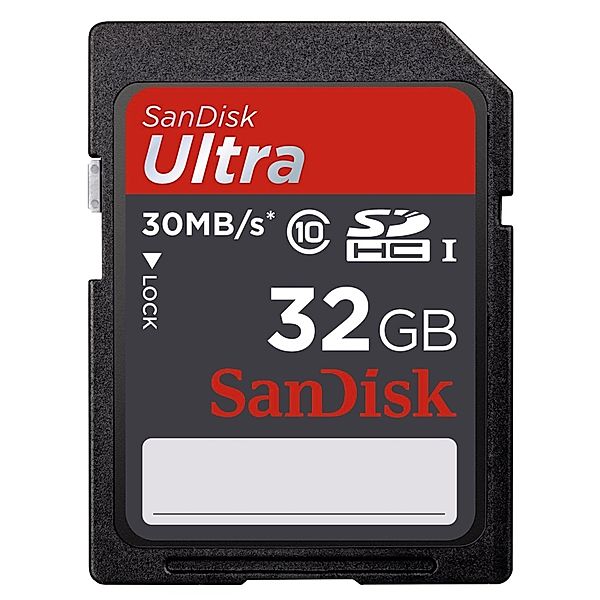 SanDisk SDHC Ultra 32GB Class 10 UHS-I 30MB/Sec