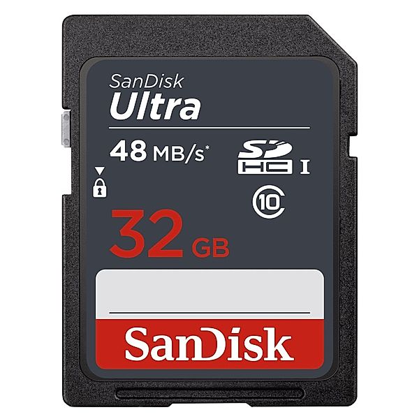 SanDisk SDHC Ultra 32GB, Class 10, UHS-I, 48MB/s