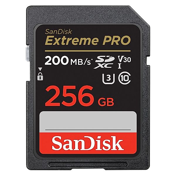 SanDisk SDXC Extreme PRO 256GB (R200MB/s) + 2 Jahre RescuePRO Deluxe