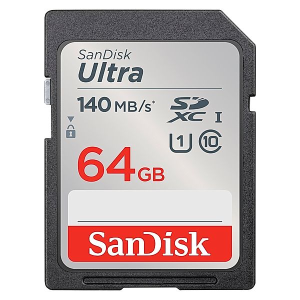 SanDisk SDXC Ultra 64GB (Class 10/UHS-I/140MB/s)