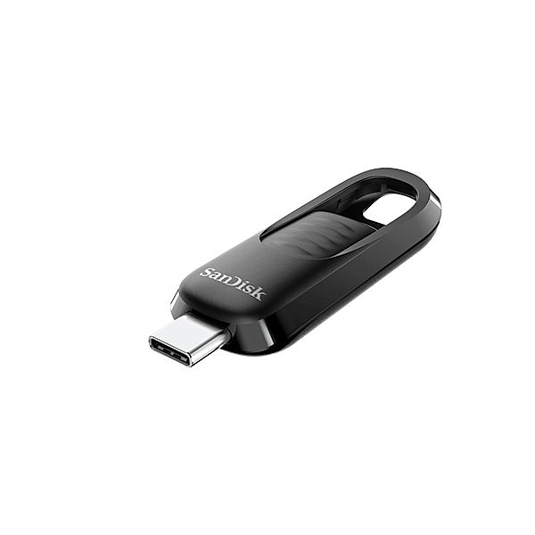 SanDisk USB-Stick Ultra Slider, USB-C, 128 GB, schwarz
