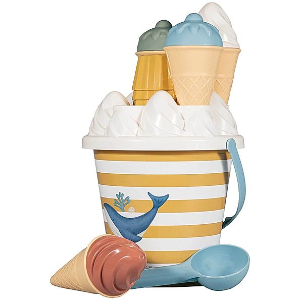 Little Dutch Sandspielzeug OCEAN DREAMS - ICE CREAM - WHALE 14-teilig in blau