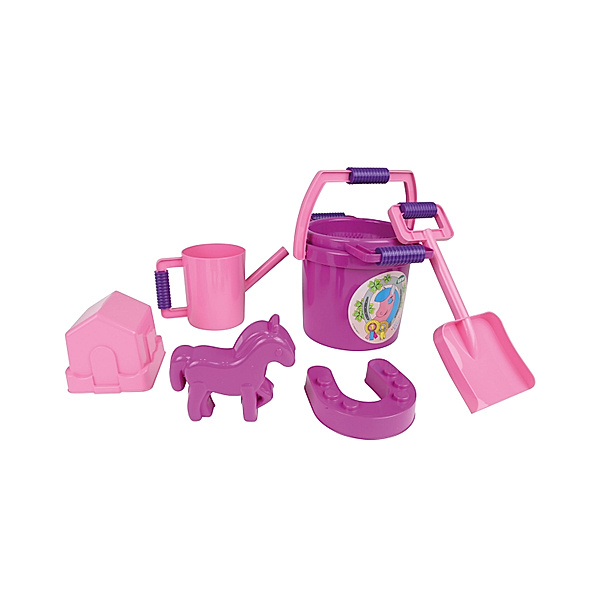LENA® Sandspielzeug-Set PONY 7-teilig in pink
