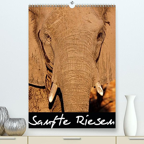 Sanfte Riesen - Afrikas Elefanten(Premium, hochwertiger DIN A2 Wandkalender 2020, Kunstdruck in Hochglanz), Wibke Woyke