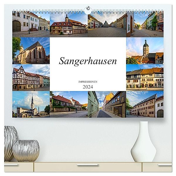 Sangerhausen Impressionen (hochwertiger Premium Wandkalender 2024 DIN A2 quer), Kunstdruck in Hochglanz, Dirk Meutzner