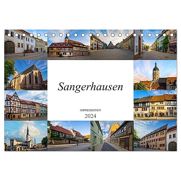 Sangerhausen Impressionen (Tischkalender 2024 DIN A5 quer), CALVENDO Monatskalender, Dirk Meutzner