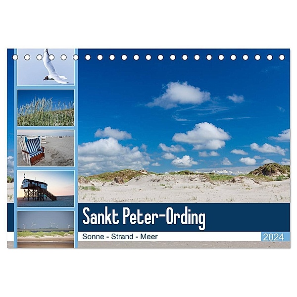 Sankt Peter-Ording. Sonne - Strand - Meer (Tischkalender 2024 DIN A5 quer), CALVENDO Monatskalender, Sabine Reuke