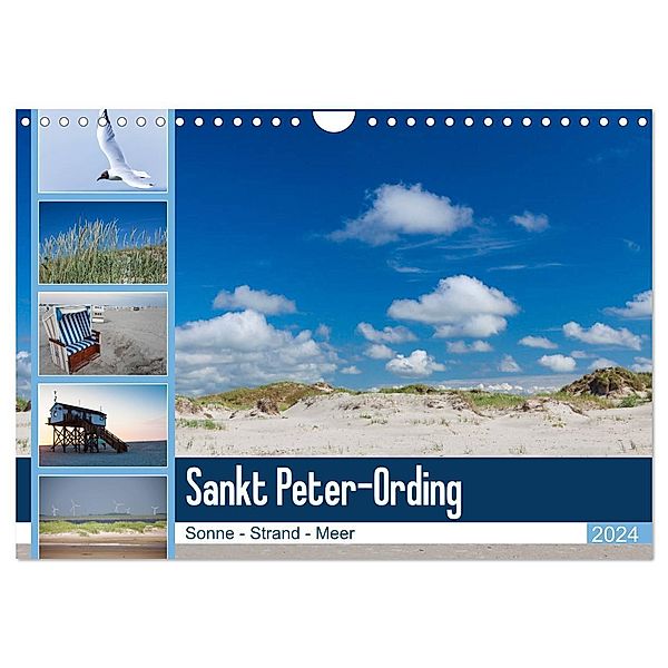 Sankt Peter-Ording. Sonne - Strand - Meer (Wandkalender 2024 DIN A4 quer), CALVENDO Monatskalender, Sabine Reuke