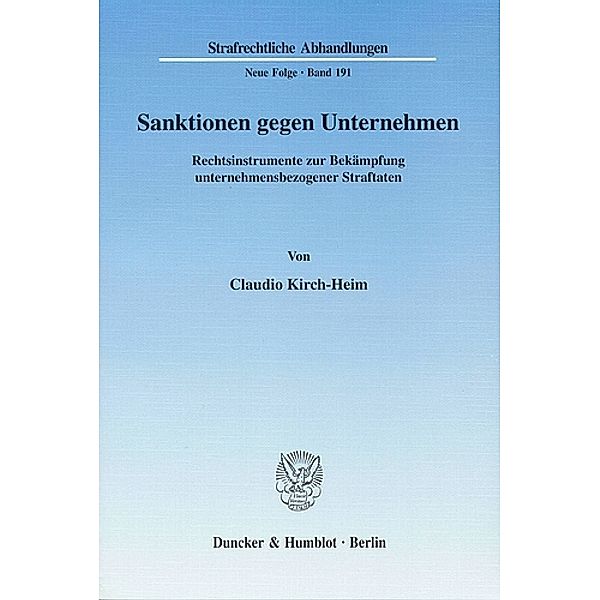 Sanktionen gegen Unternehmen, Claudio Kirch-Heim