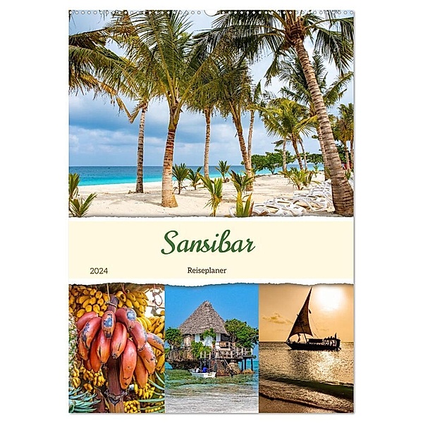 Sansibar - Reiseplaner (Wandkalender 2024 DIN A2 hoch), CALVENDO Monatskalender, Nina Schwarze