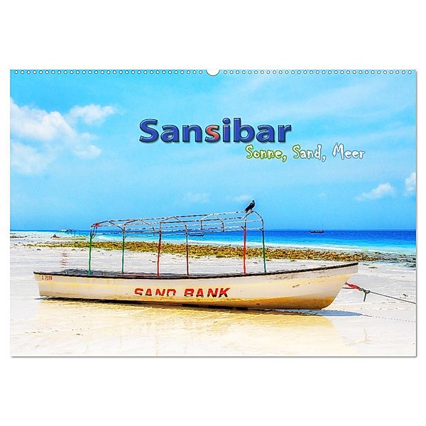 Sansibar - Sonne, Sand, Meer (Wandkalender 2024 DIN A2 quer), CALVENDO Monatskalender, Nina Schwarze