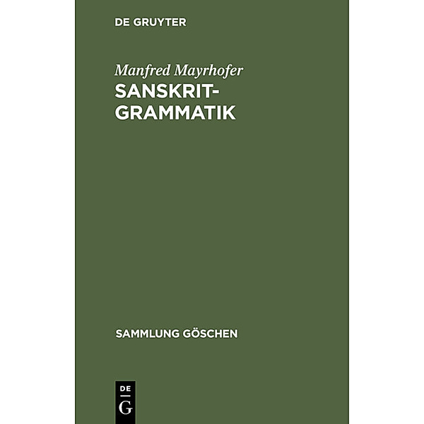 Sanskrit-Grammatik, Manfred Mayrhofer