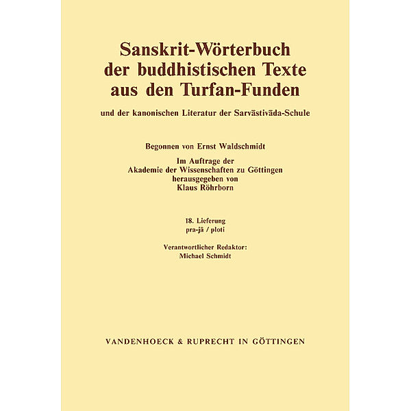 Sanskrit-Wörterbuch der buddhistischen Texte aus den Turfan-Funden: 18 pra-ja - ploti