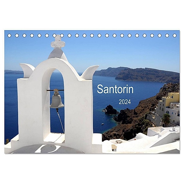 Santorin 2024 (Tischkalender 2024 DIN A5 quer), CALVENDO Monatskalender, Petro Rigos