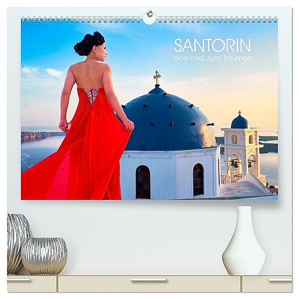 Santorin - eine Insel zum Träumen (hochwertiger Premium Wandkalender 2024 DIN A2 quer), Kunstdruck in Hochglanz, Calvendo, Klaus Ruttloff