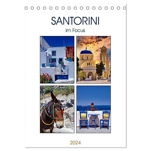 Santorini im Focus (Tischkalender 2024 DIN A5 hoch), CALVENDO Monatskalender, Klaus-Peter Huschka