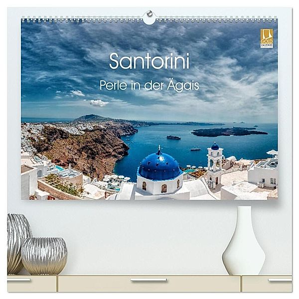 Santorini - Perle in der Ägais (hochwertiger Premium Wandkalender 2024 DIN A2 quer), Kunstdruck in Hochglanz, Hessbeck Photography