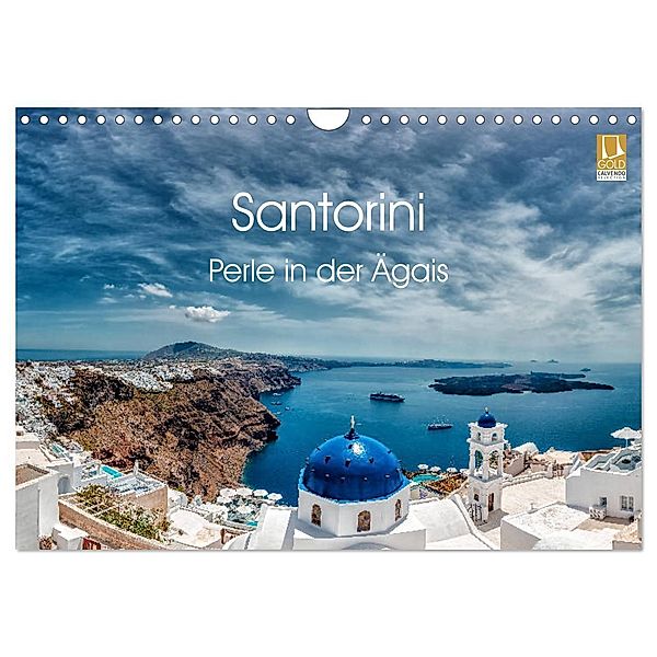Santorini - Perle in der Ägais (Wandkalender 2024 DIN A4 quer), CALVENDO Monatskalender, Hessbeck Photography