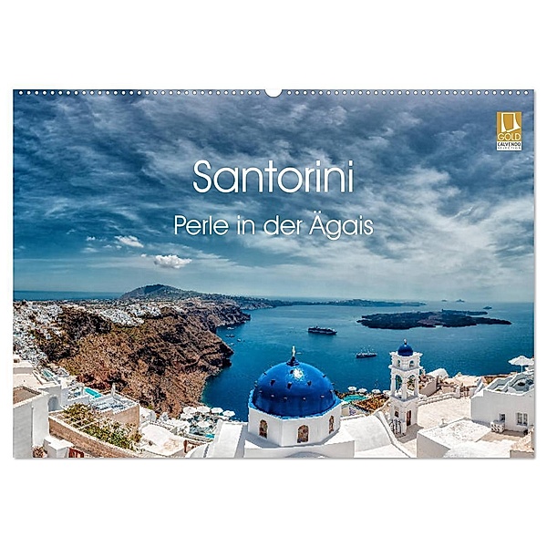 Santorini - Perle in der Ägais (Wandkalender 2024 DIN A2 quer), CALVENDO Monatskalender, Hessbeck Photography