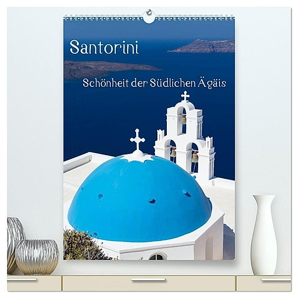 Santorini - Schönheit der Südlichen Ägäis (hochwertiger Premium Wandkalender 2024 DIN A2 hoch), Kunstdruck in Hochglanz, Thomas Klinder
