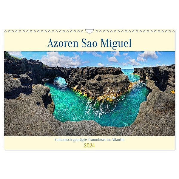 Sao Miguel Azoren - Vulkanisch geprägte Trauminsel im Atlantik (Wandkalender 2024 DIN A3 quer), CALVENDO Monatskalender, Michael Rucker