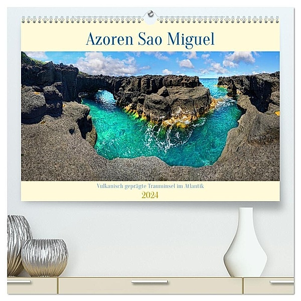 Sao Miguel Azoren - Vulkanisch geprägte Trauminsel im Atlantik (hochwertiger Premium Wandkalender 2024 DIN A2 quer), Kunstdruck in Hochglanz, Michael Rucker