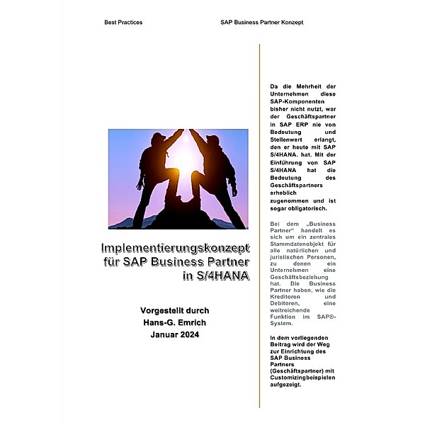 SAP Business Partner Konzept in S/4HANA, Hans-Georg Emrich