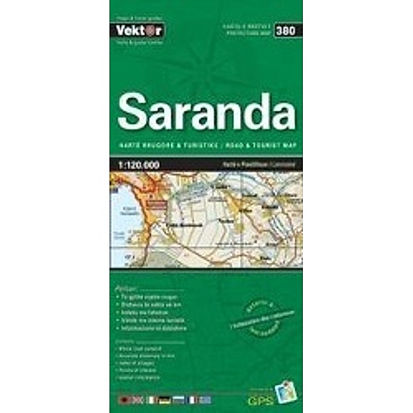 Saranda Provinzkarte 1 : 120 000 GPS