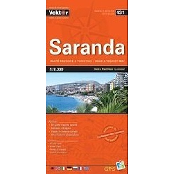 Saranda Stadtplan 1 : 8 000 GPS