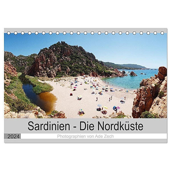Sardinien - Die Nordküste (Tischkalender 2024 DIN A5 quer), CALVENDO Monatskalender, Ade Zech