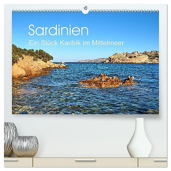 Sardinien - Ein Stück Karibik im Mittelmeer (hochwertiger Premium Wandkalender 2024 DIN A2 quer), Kunstdruck in Hochglanz, Jakob Otto