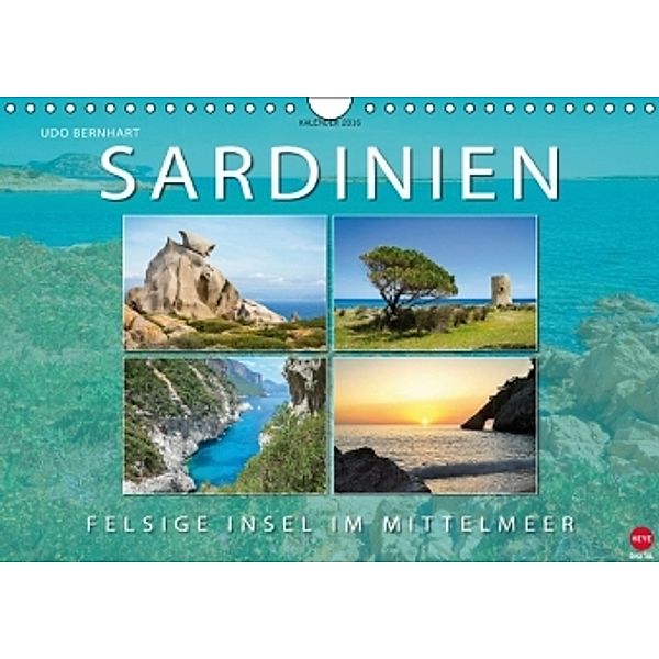 Sardinien Felsige Insel im Mittelmeer (Wandkalender 2016 DIN A4 quer), Udo Bernhart