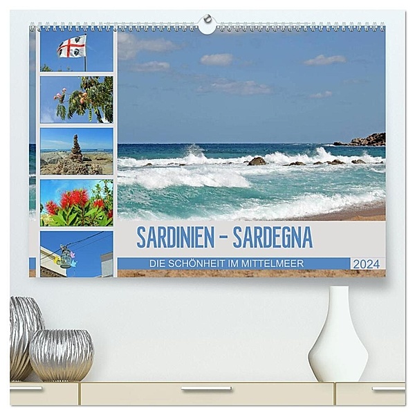 SARDINIEN - SARDEGNA (hochwertiger Premium Wandkalender 2024 DIN A2 quer), Kunstdruck in Hochglanz, Konstanze Junghanns