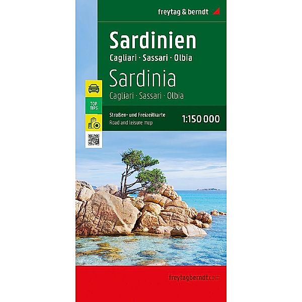 Sardinien, Strassen- und Freizeitkarte 1:150.000, freytag & berndt
