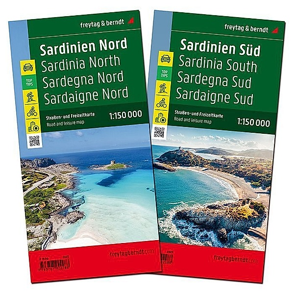 Sardinien, Strassenkarten-Set 1:150.000, freytag & berndt
