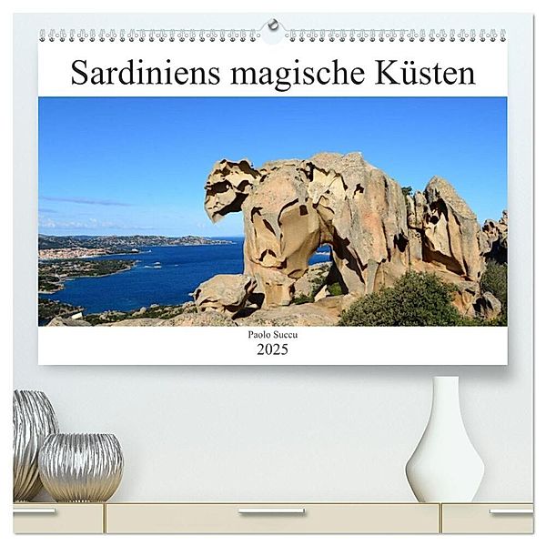 Sardiniens magische Küsten (hochwertiger Premium Wandkalender 2025 DIN A2 quer), Kunstdruck in Hochglanz, Calvendo, Paolo Succu