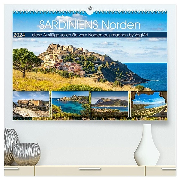 Sardiniens Norden (hochwertiger Premium Wandkalender 2024 DIN A2 quer), Kunstdruck in Hochglanz, VogtArt