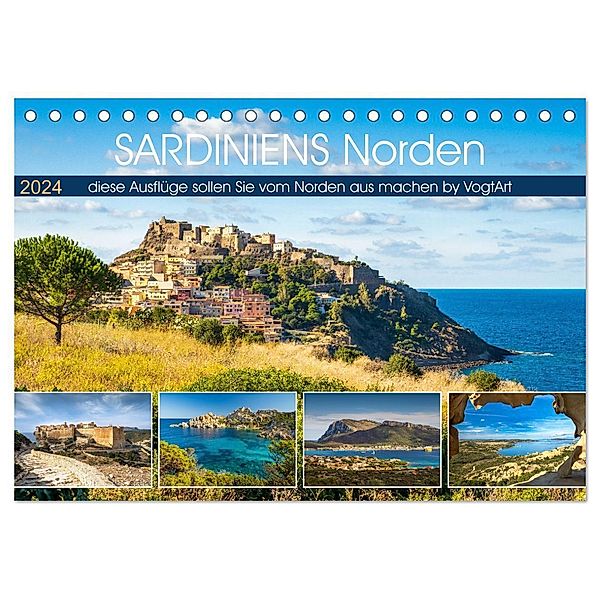 Sardiniens Norden (Tischkalender 2024 DIN A5 quer), CALVENDO Monatskalender, VogtArt