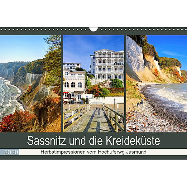 Sassnitz und die Kreideküste - Herbstimpressionen vom Hochuferweg Jasmund (Wandkalender 2020 DIN A3 quer)