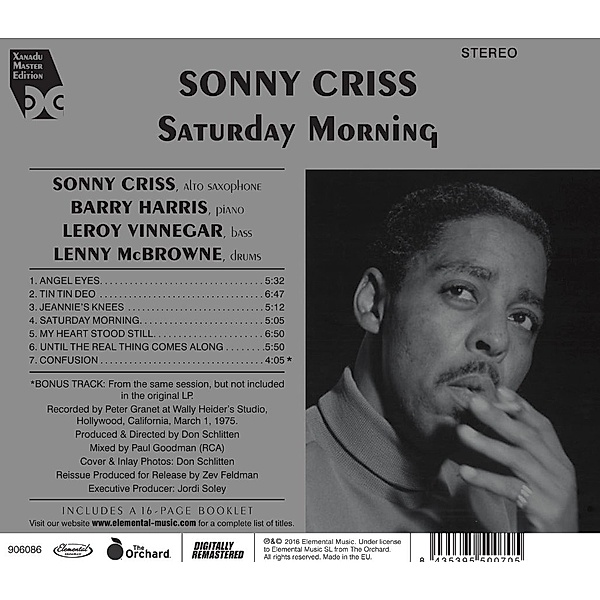 Saturday Morning, Sonny Criss
