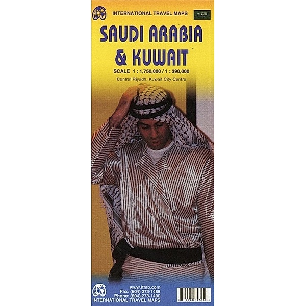 Saudi Arabia / Kuwait Travel Reference Map