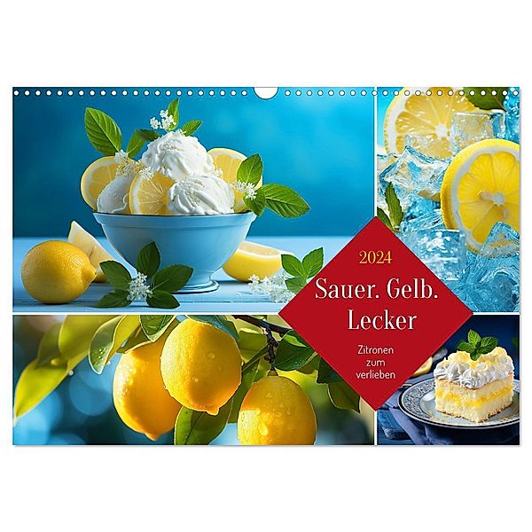 Sauer Gelb Lecker (Wandkalender 2024 DIN A3 quer), CALVENDO Monatskalender, Kerstin Waurick