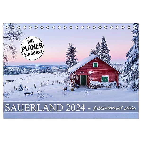 Sauerland - faszinierend schön (Tischkalender 2024 DIN A5 quer), CALVENDO Monatskalender, Heidi Bücker