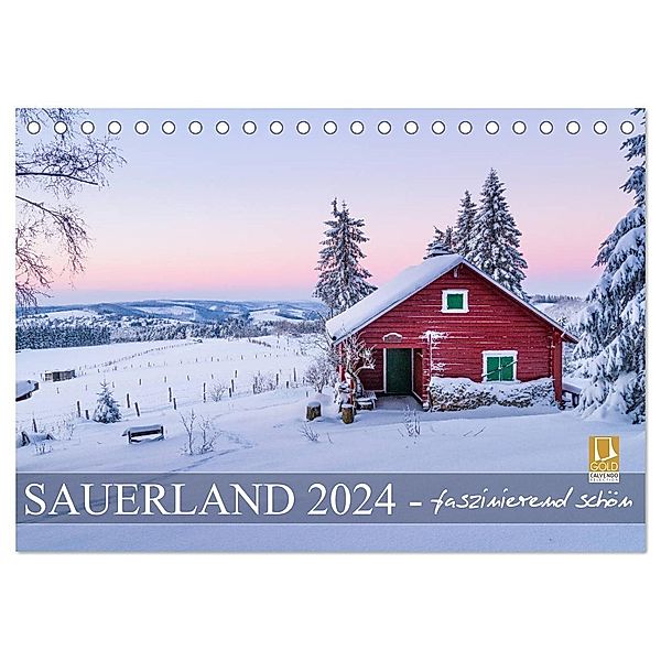 Sauerland - faszinierend schön (Tischkalender 2024 DIN A5 quer), CALVENDO Monatskalender, Heidi Bücker