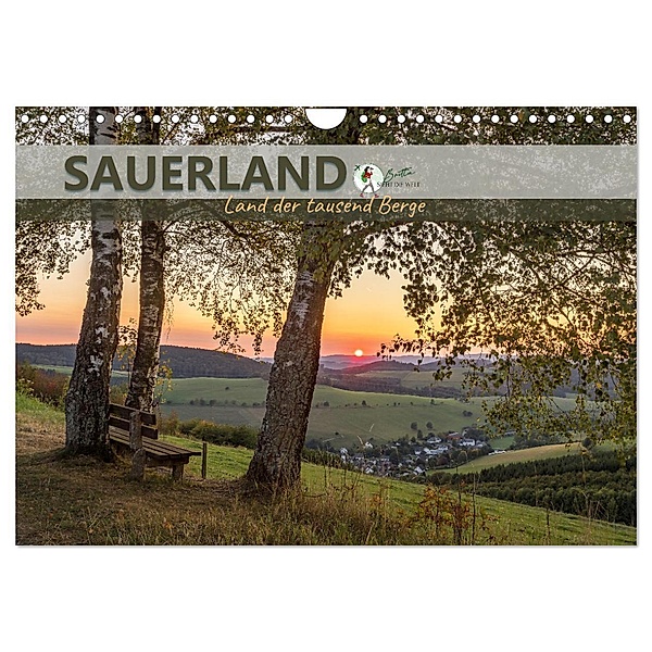 Sauerland - Land der tausend Berge (Wandkalender 2024 DIN A4 quer), CALVENDO Monatskalender, Britta Lieder