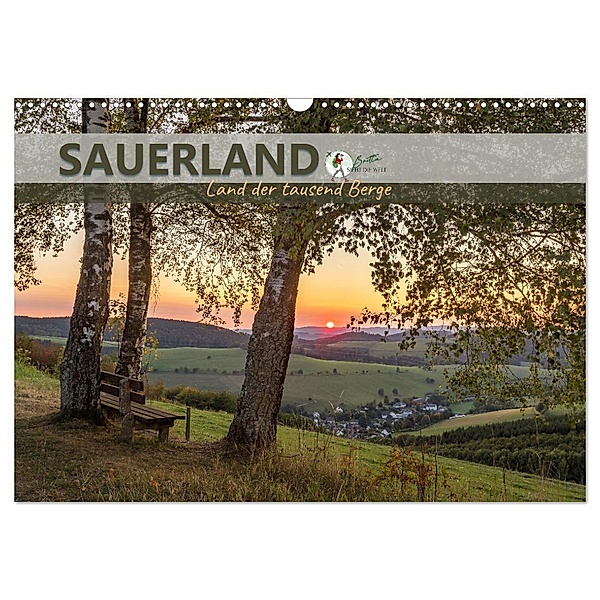 Sauerland - Land der tausend Berge (Wandkalender 2025 DIN A3 quer), CALVENDO Monatskalender, Calvendo, Britta Lieder