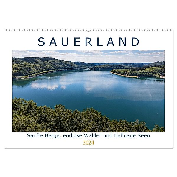 Sauerland - sanfte Berge, endlose Wälder und tiefblaue Seen (Wandkalender 2024 DIN A2 quer), CALVENDO Monatskalender, Heidi Bücker